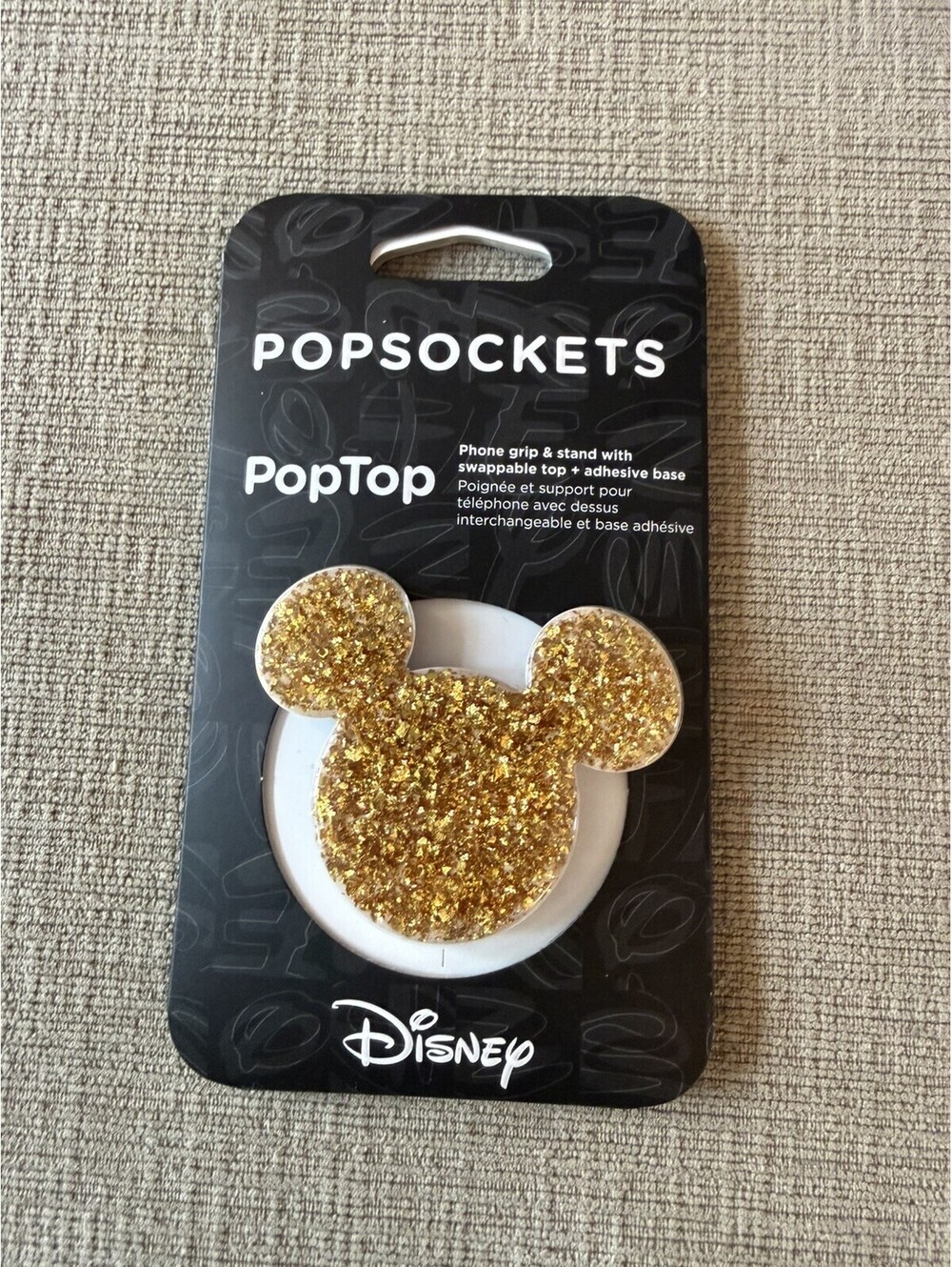 PopSockets Disney Mickey Mouse Earridescent Gold PopTop Grip Stand 117264 New